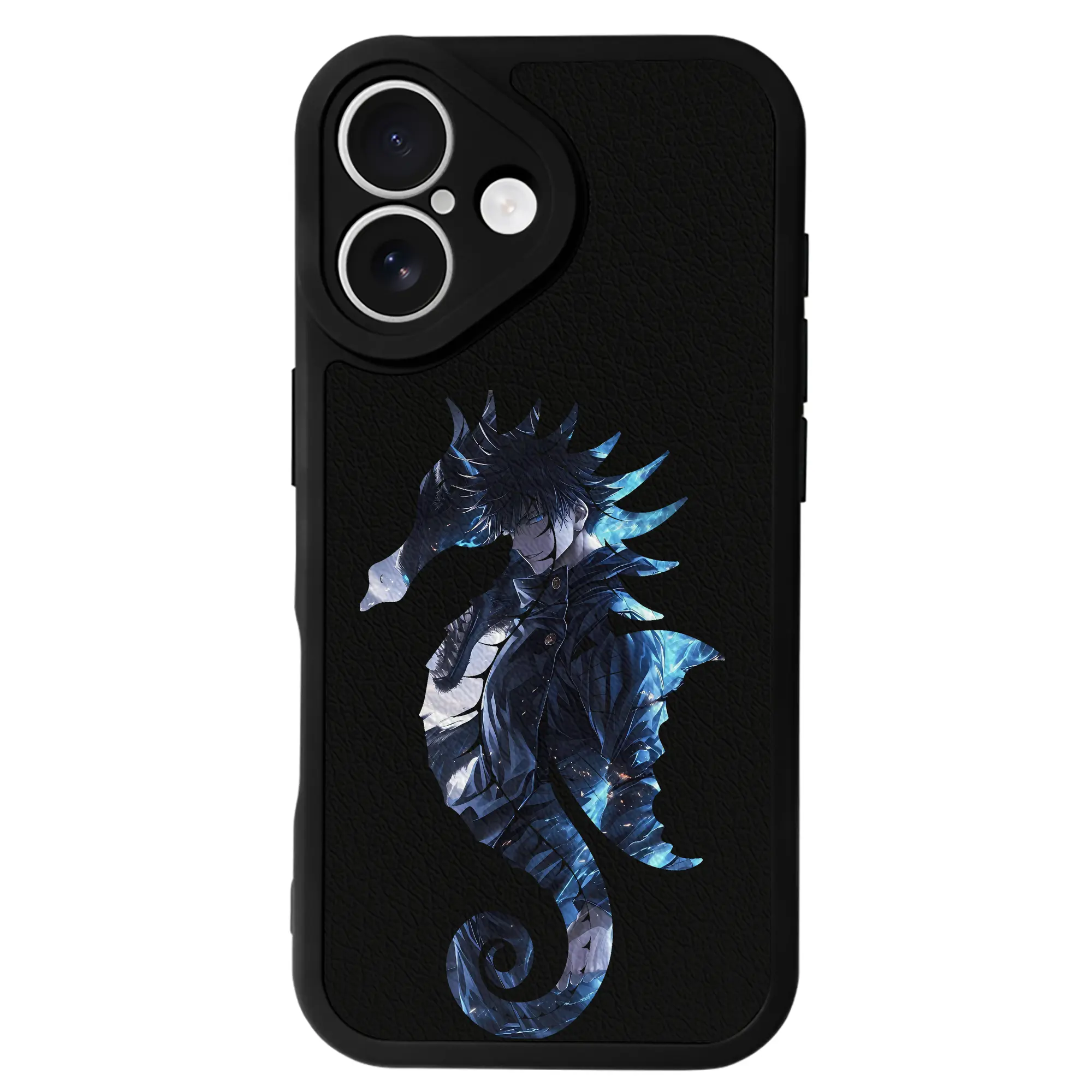 呪術廻戦 グッズ,伏黒 恵 - IPhone 16シリーズ対応 ・ シリコンスマホケース ・ レザー調 ・ 高精度フィット ・ 耐衝撃 ・ ワイヤレス充電対応 ・ 精密カット